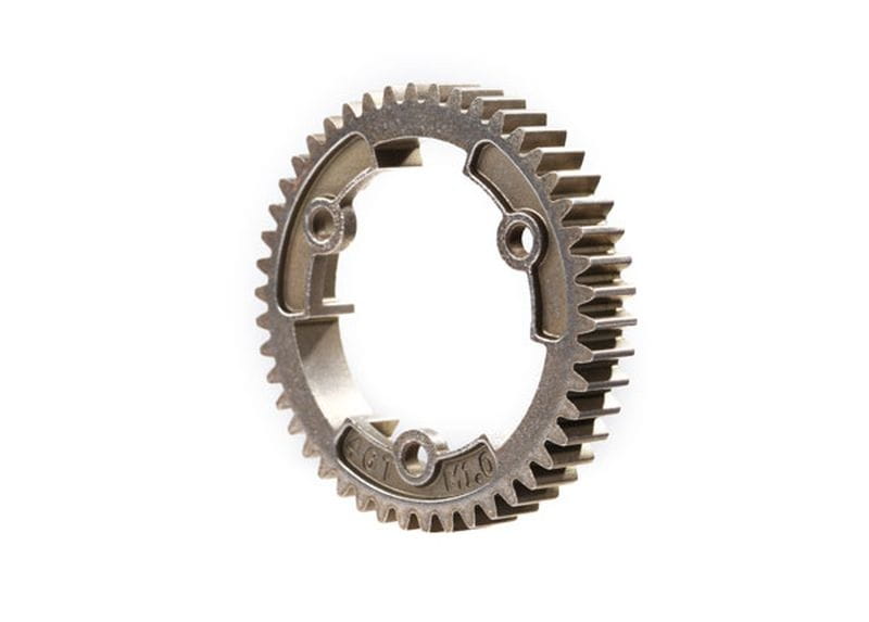 Traxxas Spur gear, 46-tooth, steel breite Version (1.0 metric pitch) Traxxas Spur gear_ 46-tooth_ steel breite Version _1.0 metric pitch_ - RC-Zubehoer