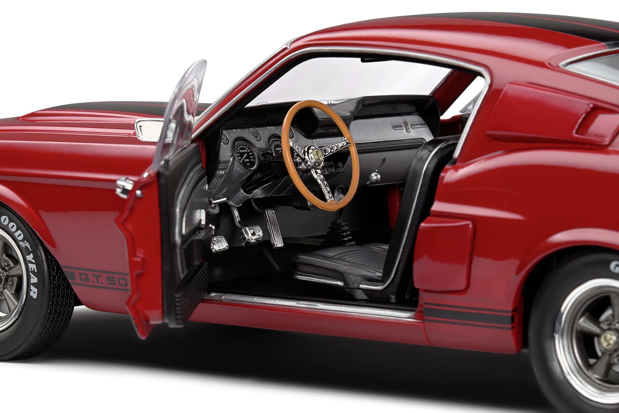 Solido Shelby Mustang GT500 1967 Modellauto 1_18 Burgunder Rot