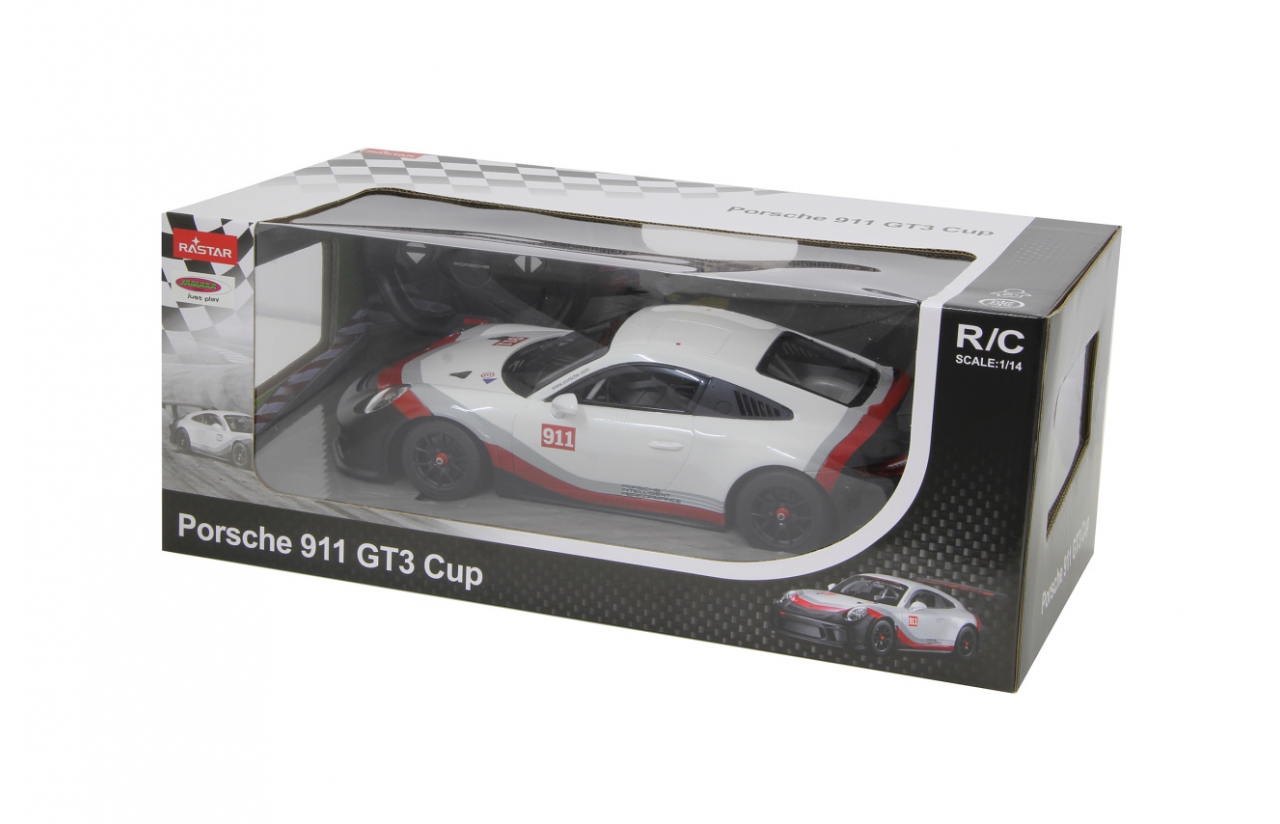 Jamara RC Auto Porsche 911 GT3 Cup 1:14 weiß 27MHz