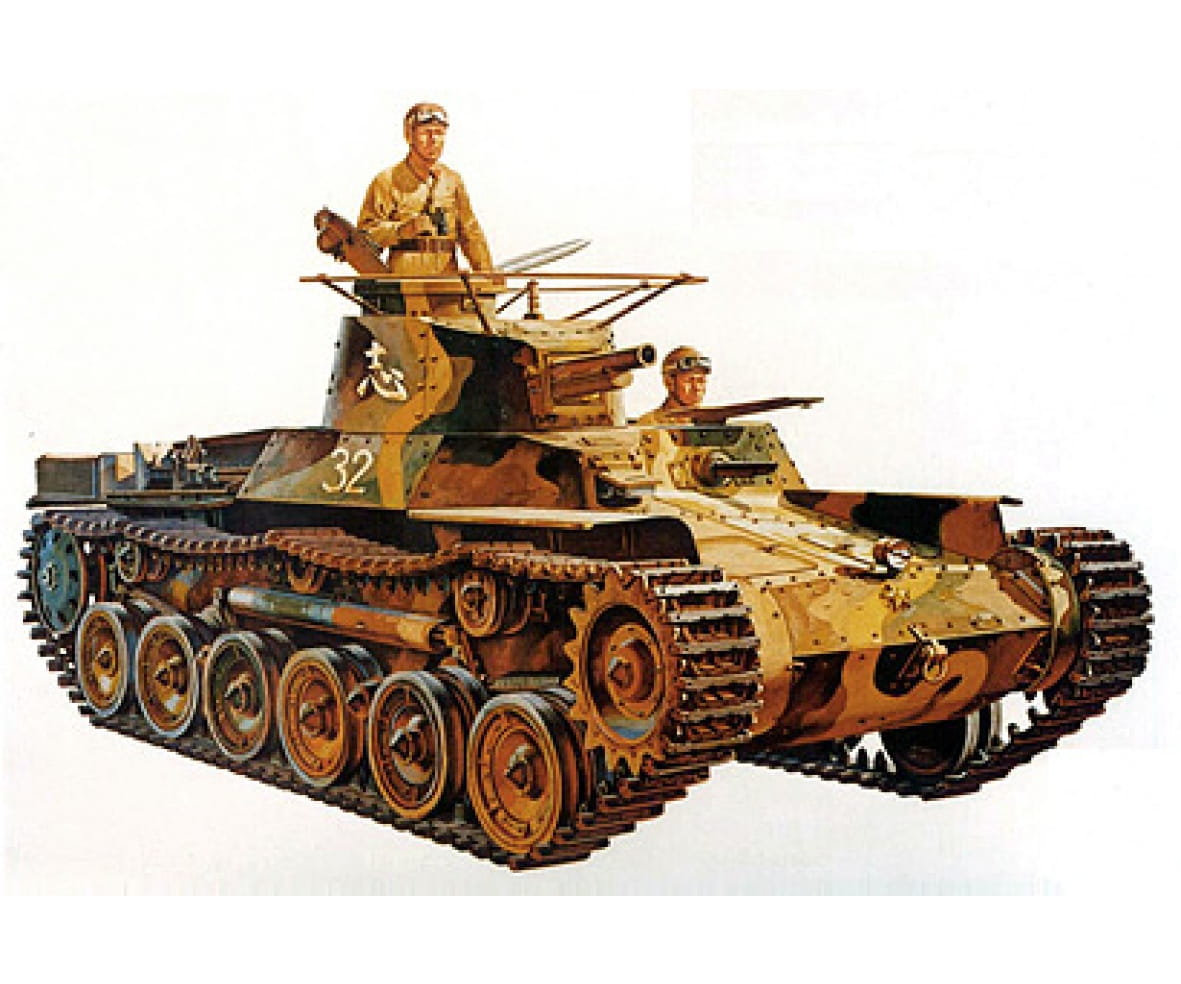 Tamiya WWII Jp. Mitl. Panzer Typ97 Chi-Ha 1:35 Plastik Modellbau Militär Bausatz