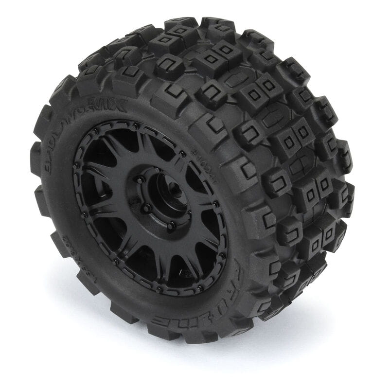 Proline 1_18 Badlands MX 1.85 F_R MTD 12mm Black Raid_ Granite GROM - RC-Zubehoer