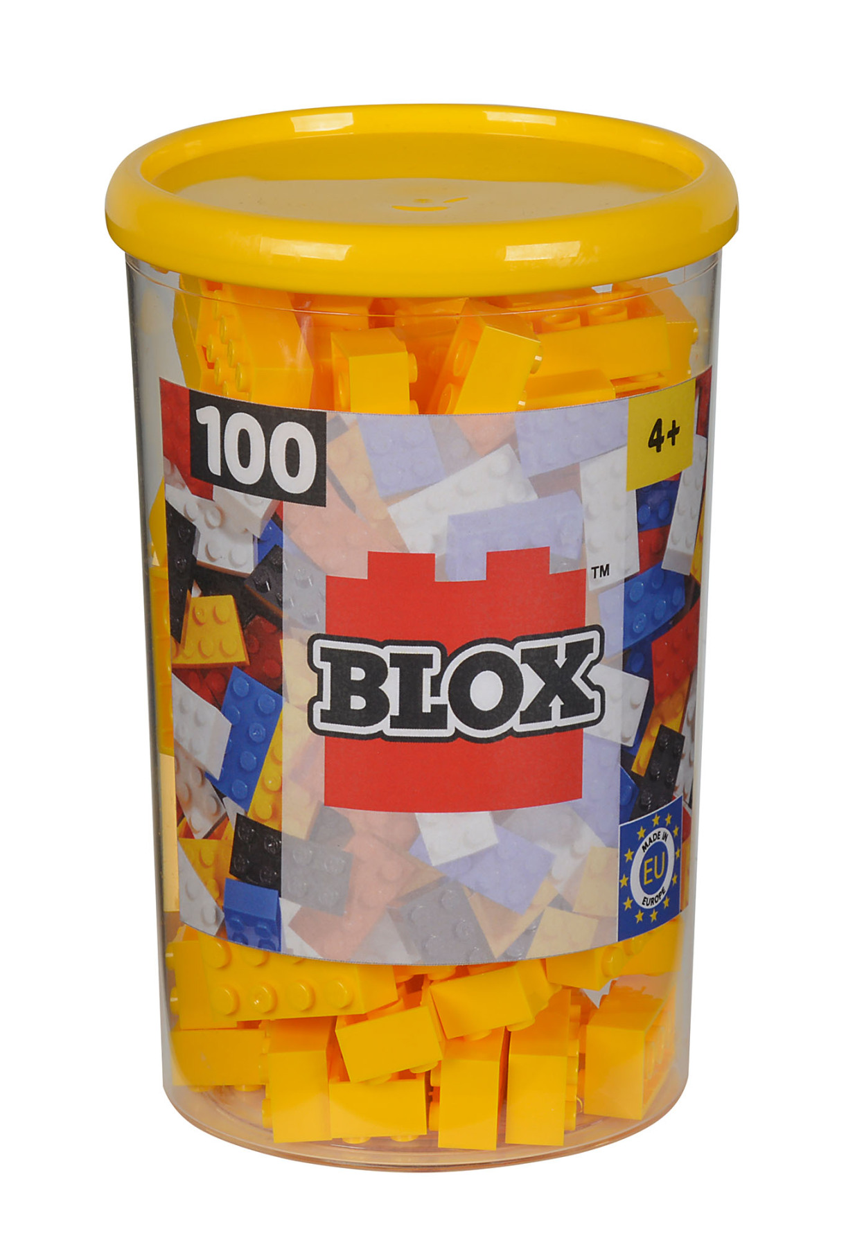 Simba Toys Bausteine Blox 100 gelbe 8er Steine in Dose