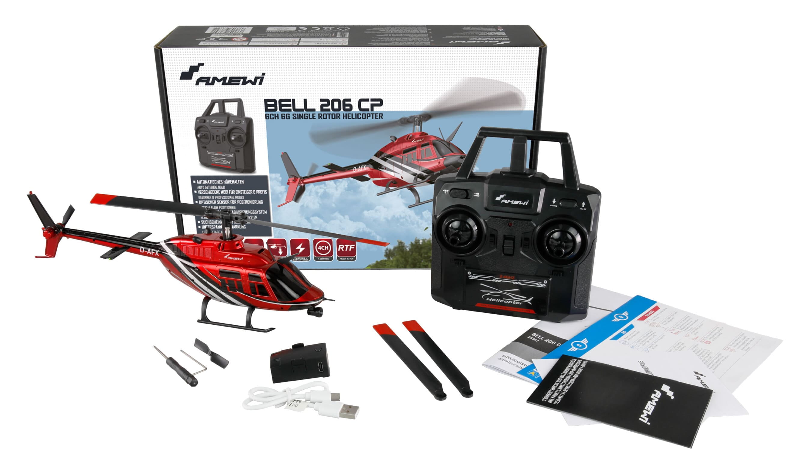 Amewi RC Bell 206 CP jet Ranger Hubschrauber RTF jet ranger hubschrauber rtf