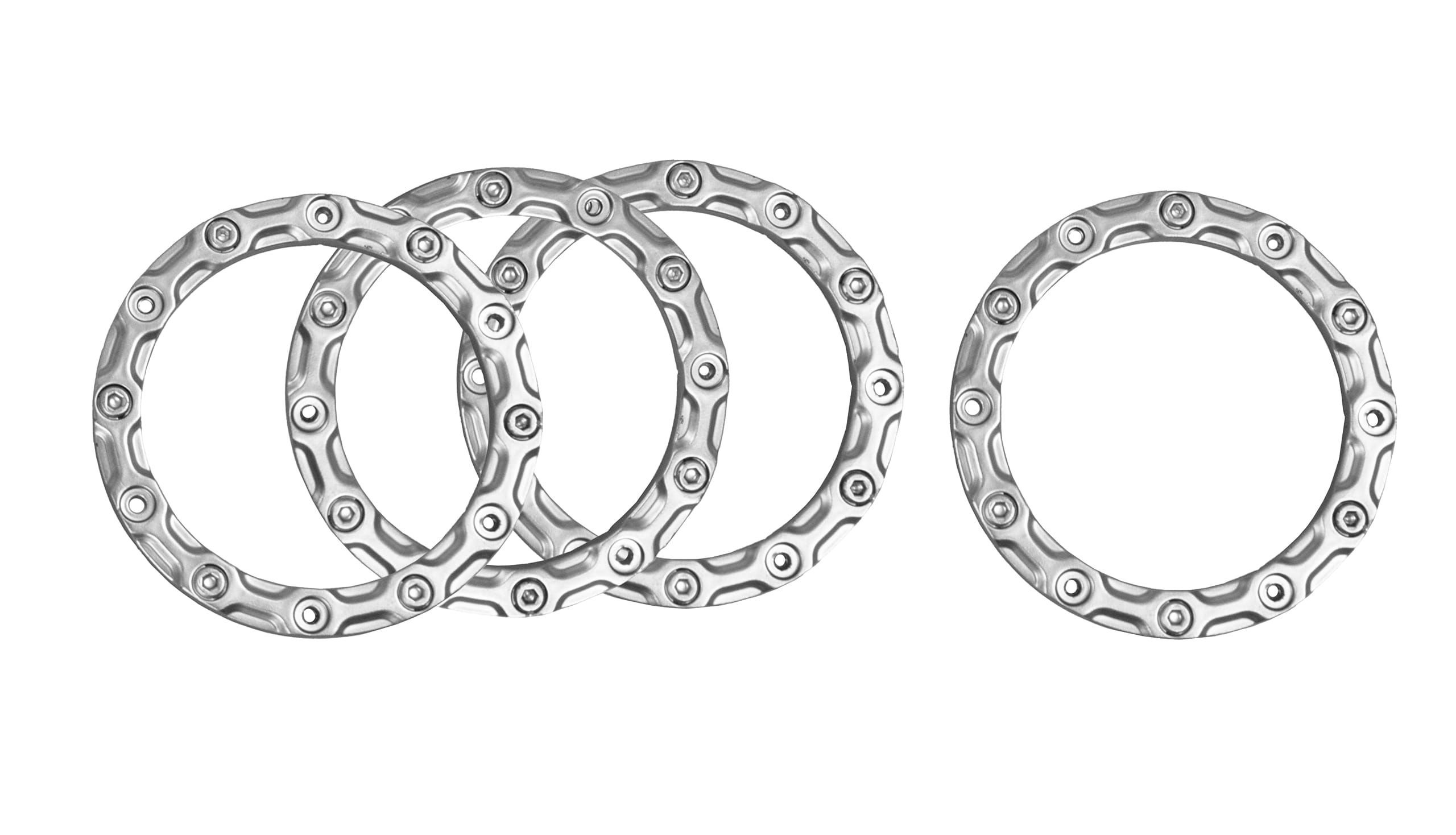 Amewi Felgenringe silber 1_10_ 4 Stueck - RC-Zubehoer