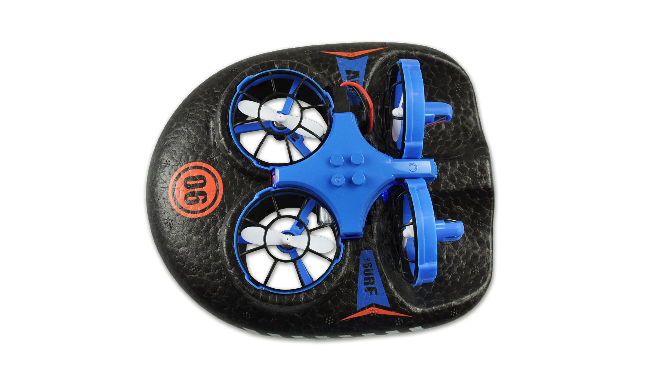 Amewi Trix - 3-IN-1 Drohne, Luftkissenfahrzeug blau