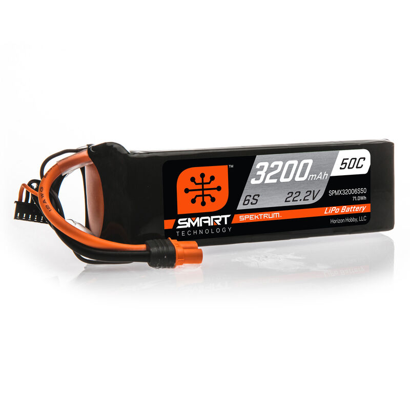 Spektrum Lipo Akku 3200mAh 6S 22.2V 50C Smart IC3