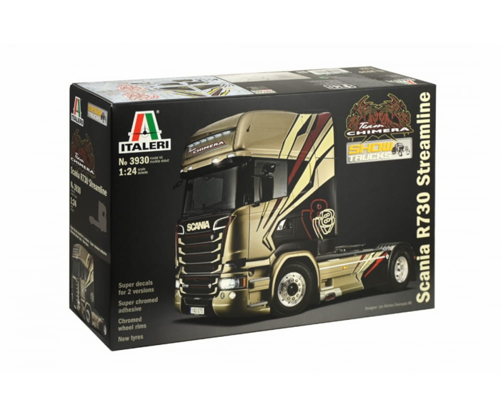 Italeri 1:24 SCANIA R730 Streamline "Chimera" Truck Plastik Modellbau Bausatz