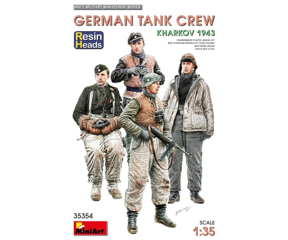 MiniArt 1_35 Figuren Dt_ Panzer Crew _4_ Ka_43 Res. Plastik Modellbau - RC-Zubehoer