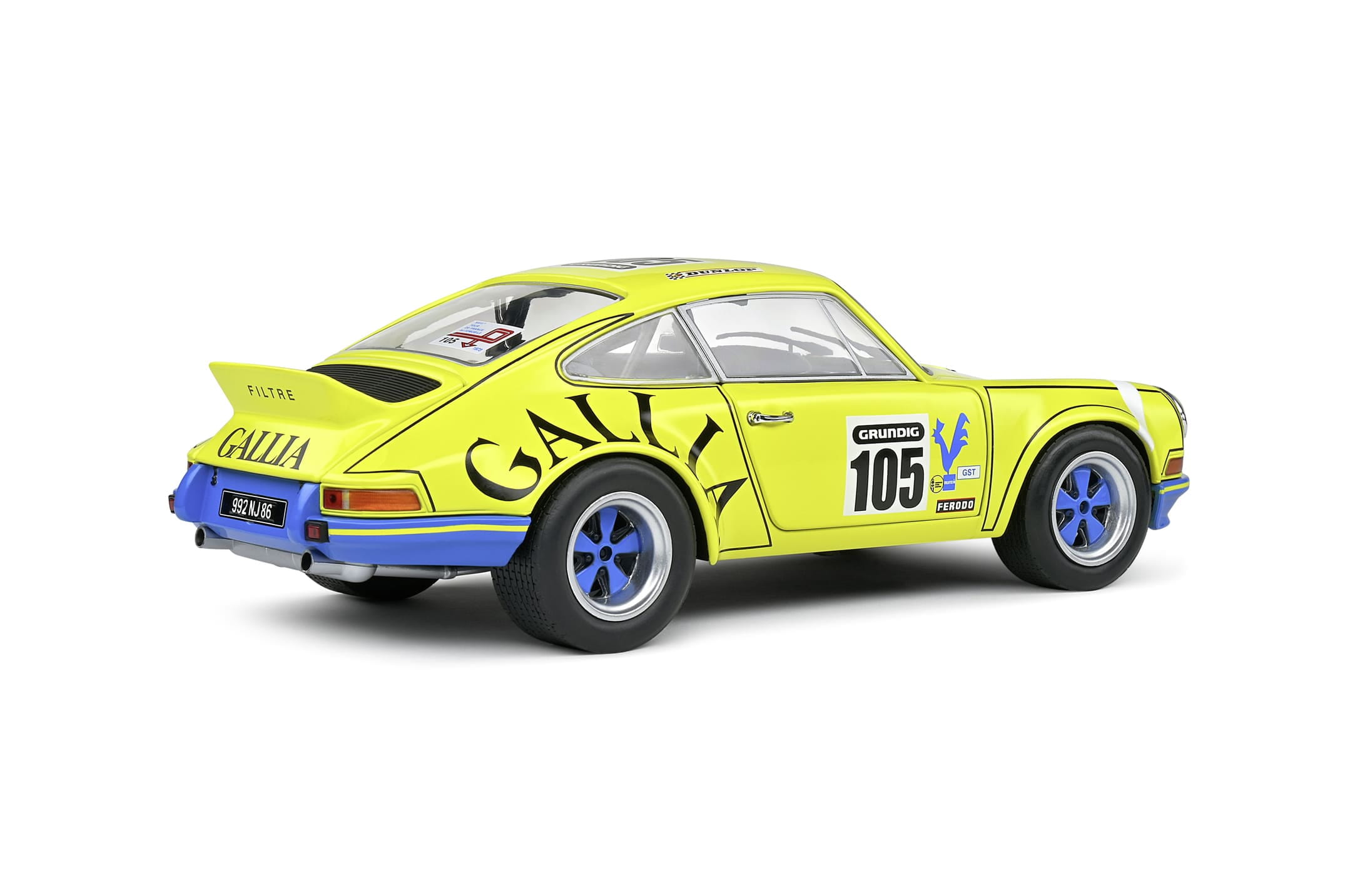 Solido 1_18 Porsche 911 RSR 1973 Tour de France Modellauto in Gelb