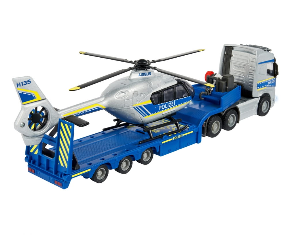 Majorette Volvo Truck +  Airbus Police Helicopter