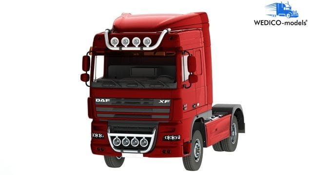 Wedico DAF XF105 Fahrerhaus SC_ rot - RC-Zubehoer