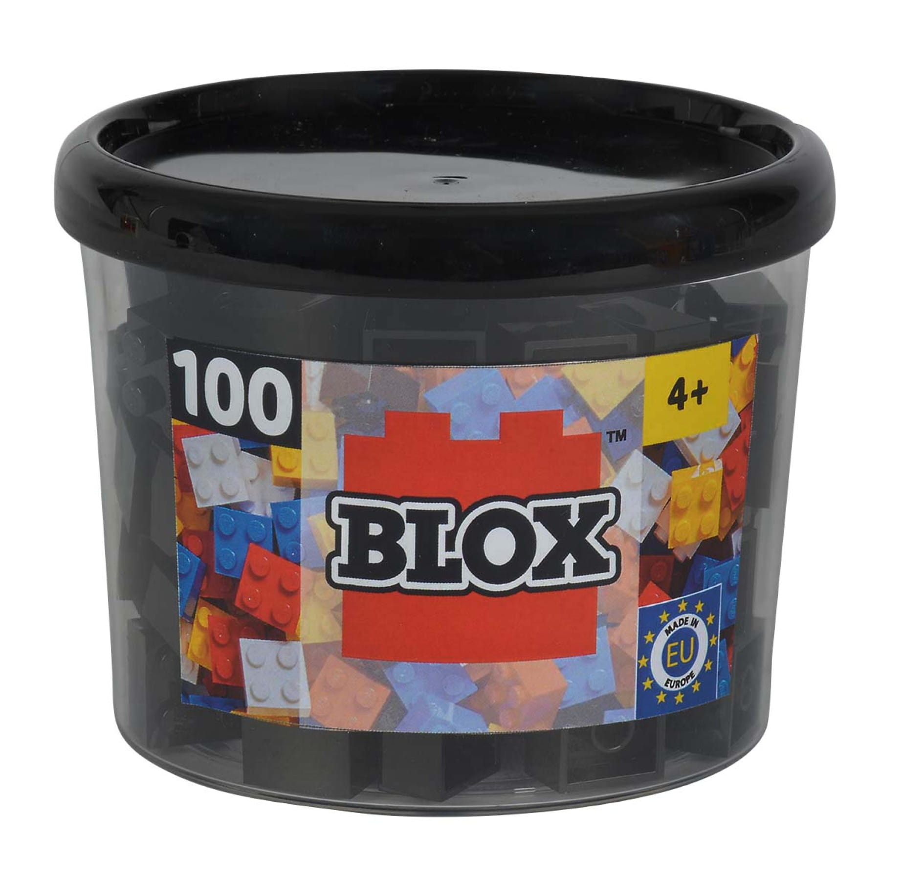 Androni Bausteine Blox 100 schwarze 4er Steine in Dose