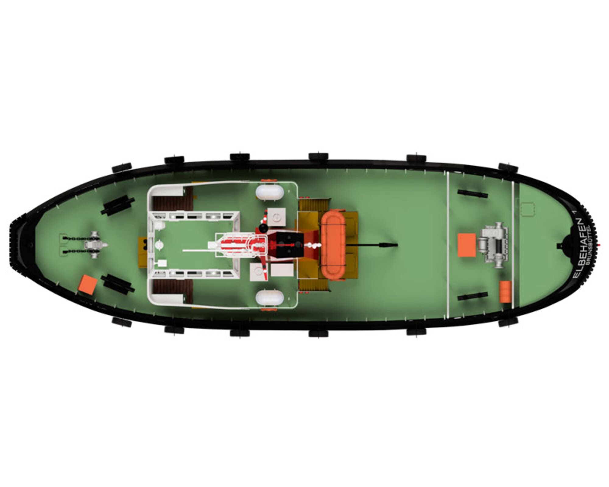 Elbehafen 1 Schlepper-Eisbrecher 1_50 Bausatz mit detaillierter Beleuchtung