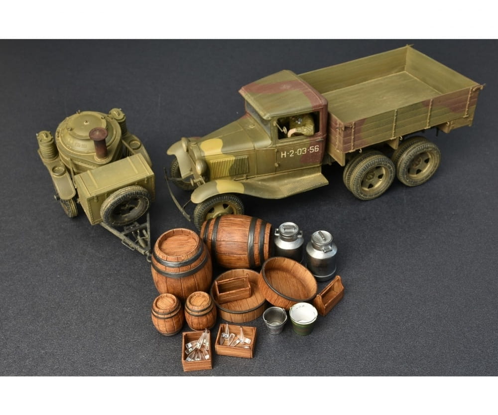 Plastikmodellbau von Miniart 1-35 sov 2to lkw aaa m feldkueche