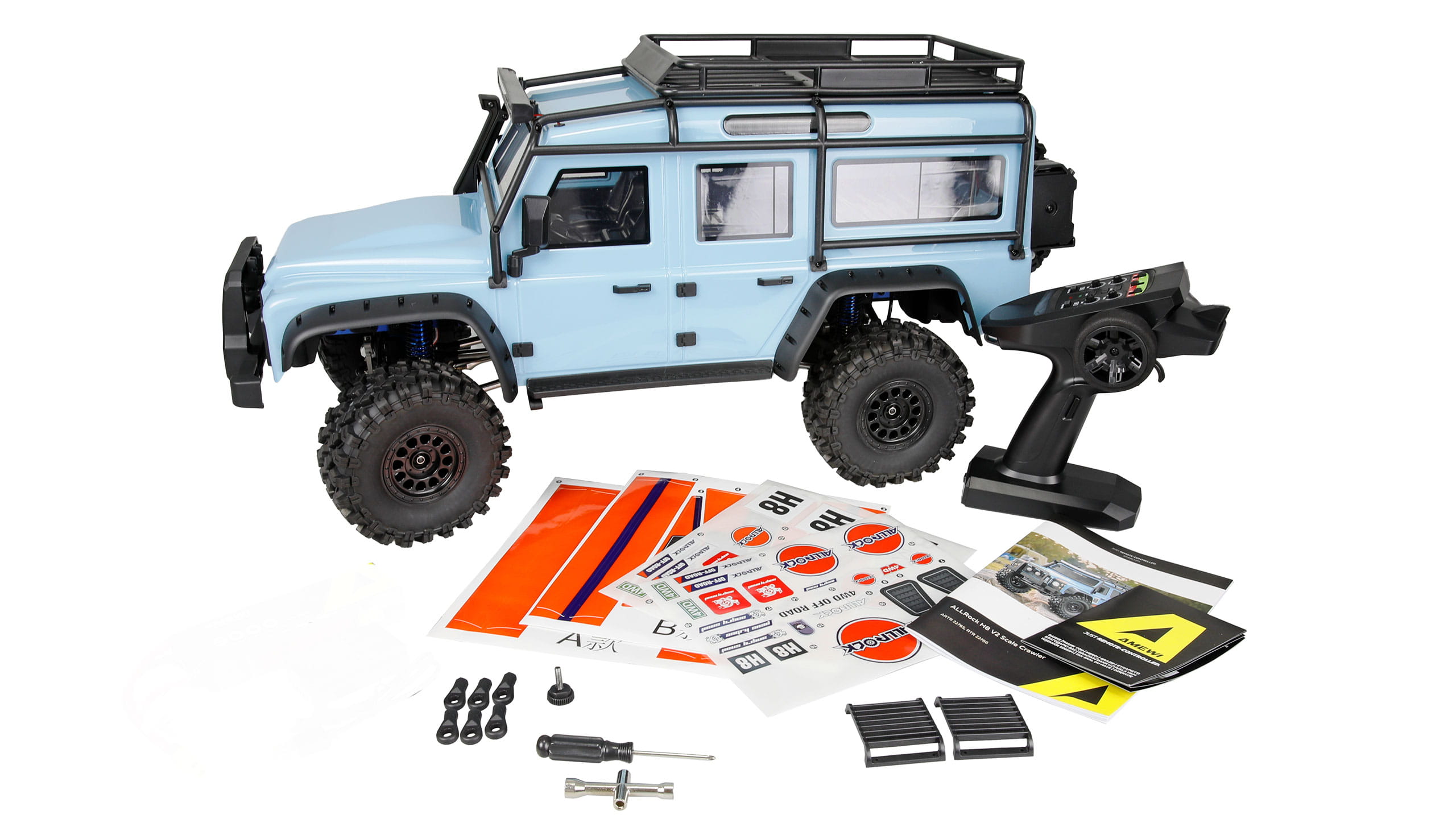 Amewi ALLRock H8 V2 Scale Crawler Brushless 1_8 ARTR Blau Orange