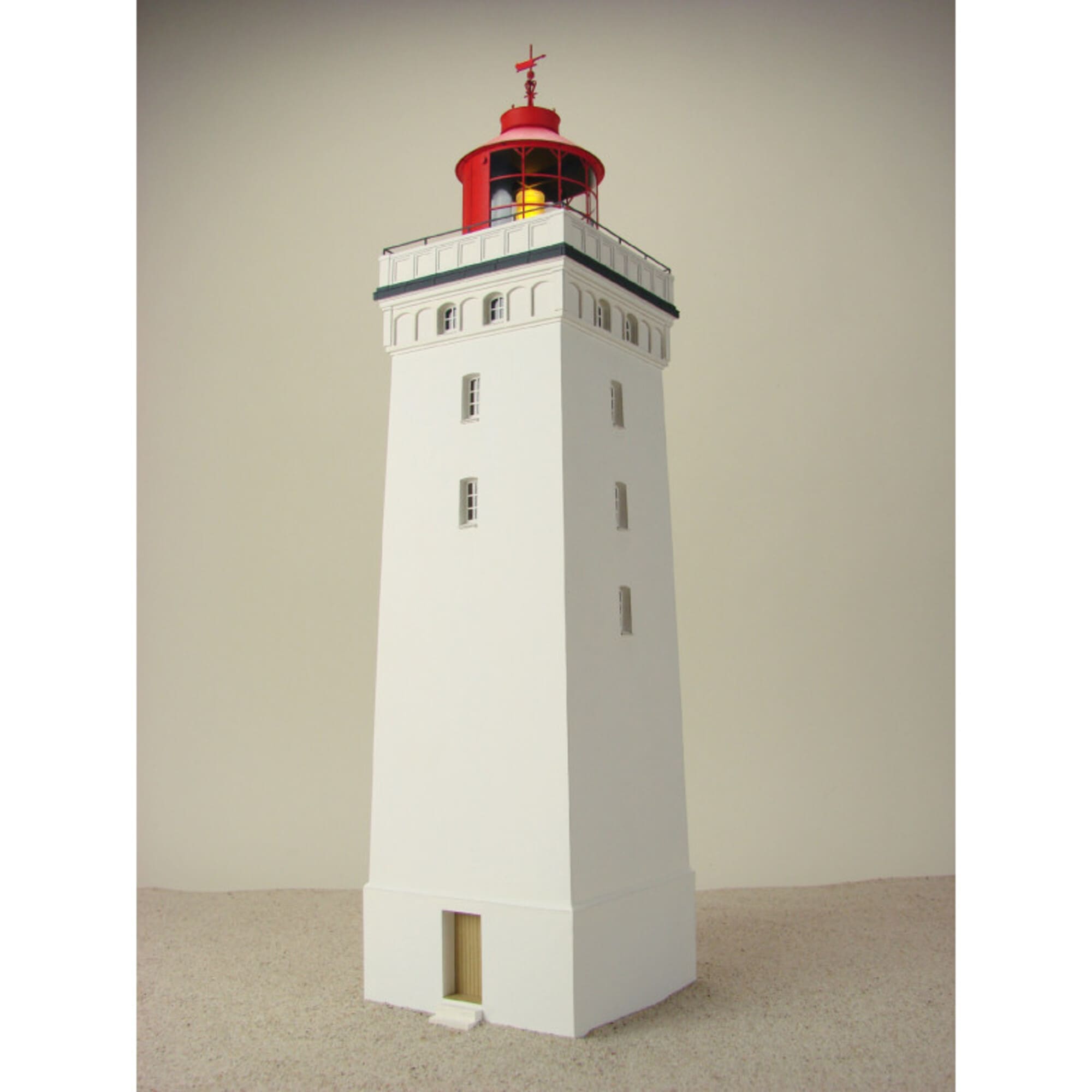 Leuchtturm Rubjerg Knude Kartonbausatz 1_72 mit LED-Beleuchtung
