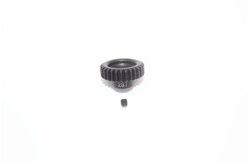 GPM Stahlritzel 28T gehaertet schwarz fuer Traxxas UDR - RC-Zubehoer