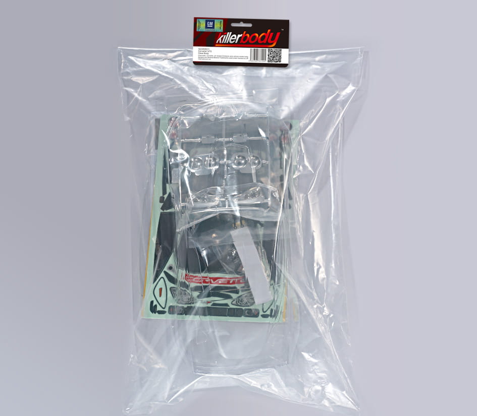 Killerbody Corvette GT2 190mm, klare Karosserie, Kit all-in