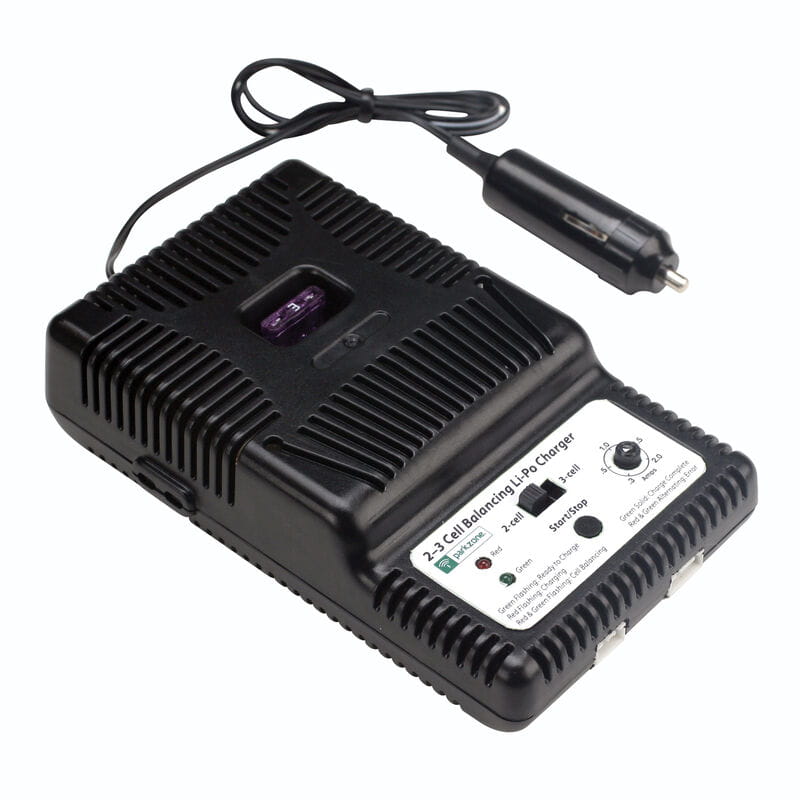 Parkzone 12V 2-3S LiPo-Ladegeraet – Ladegeraet fuer LiPo-Akkus mit variabler Ladegeschwindigkeit