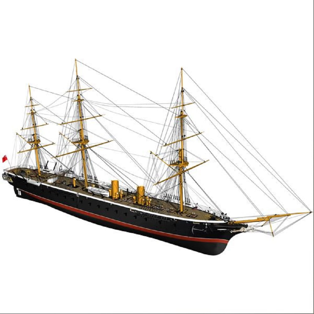 HMS Warrior 1_100 Bausatz - Historisches Schiffsmodell aus Holz