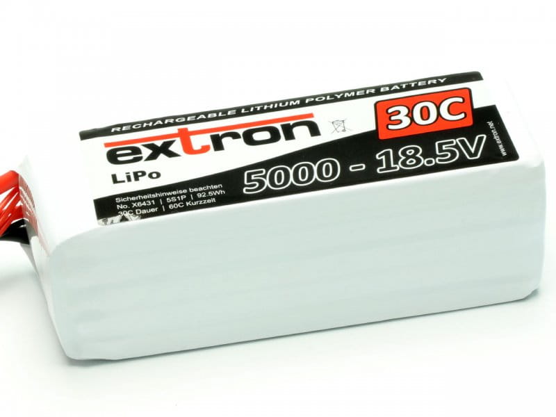 Extron LiPo Akku Extron X2 5000 - 18_5V _30C _ 60C_ - RC-Zubehoer