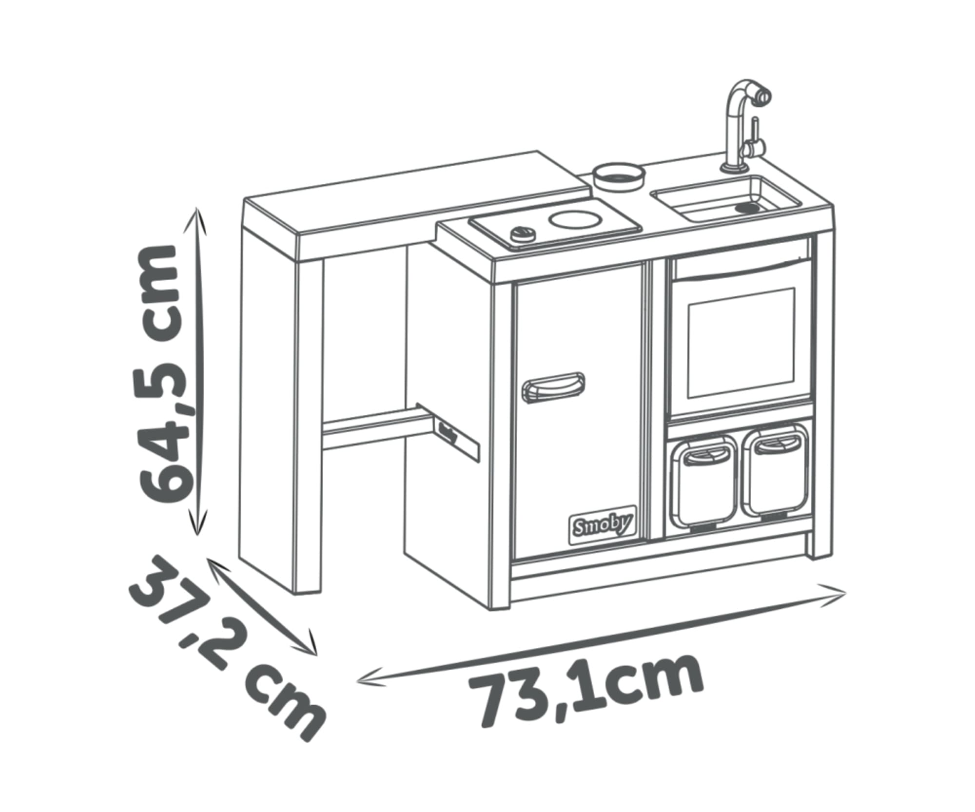 Smoby Spielkueche Kuecheninsel