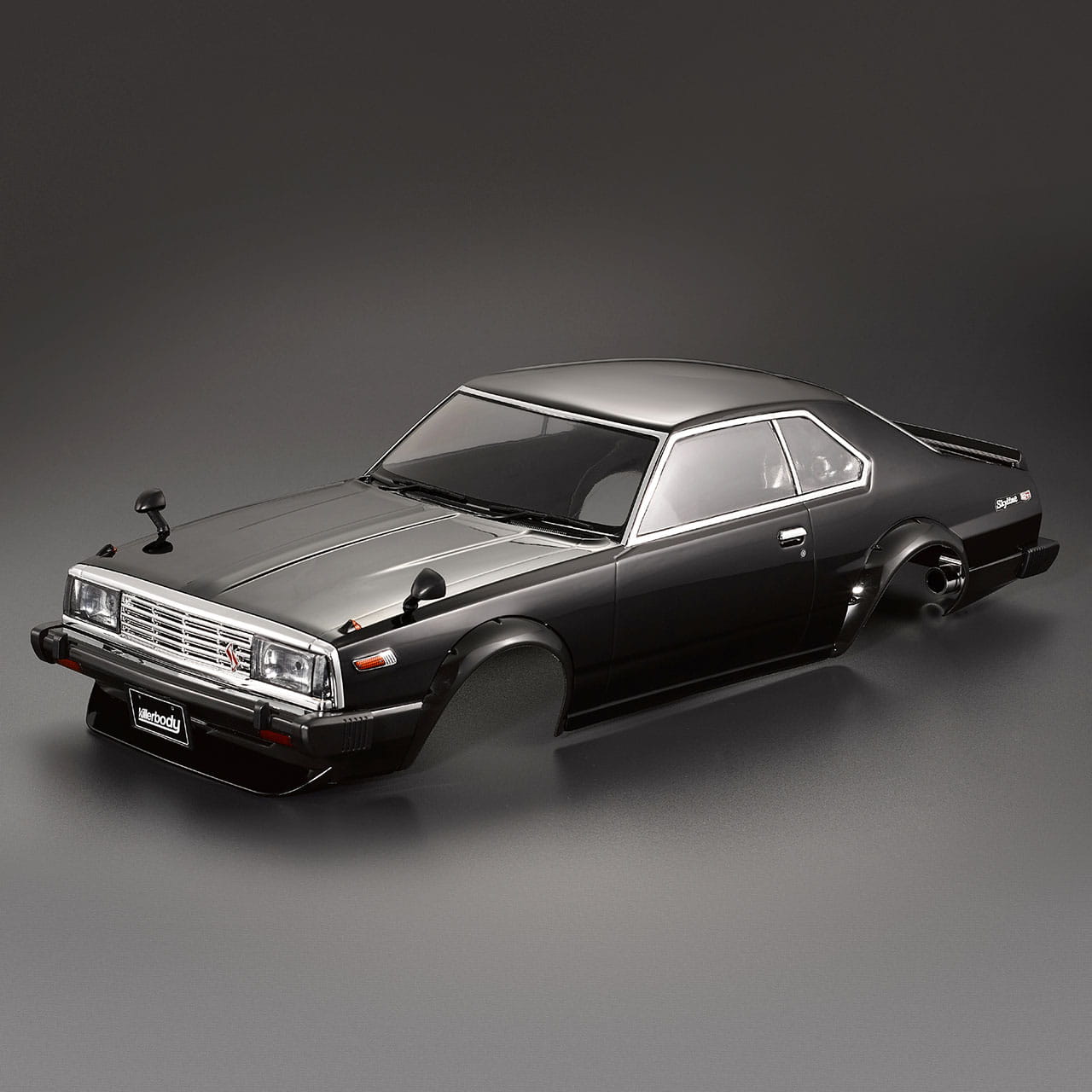 Killerbody Nissan Skyline 2000 Turbo GT-ES Karosserie lackiert Schwarz 195mm RTU Killerbody Nissan Skyline 2000 Turbo GT-ES Karosserie lackiert Schwarz 195mm RTU