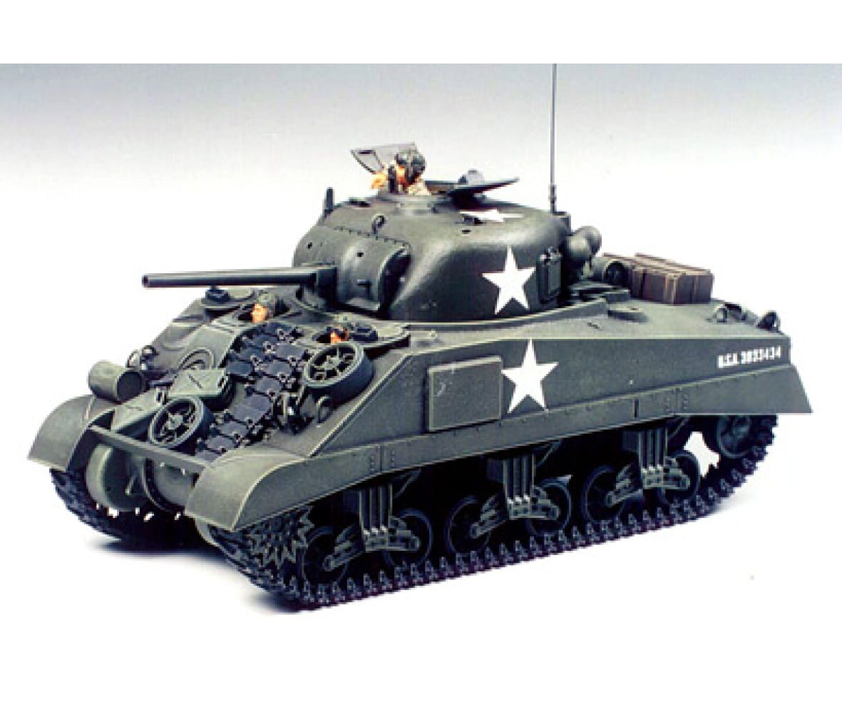 Tamiya WWII US Mitl.Pz. M4 Sherman Panzer Fr. 1:35 Plastik Modellbau Militär Bausatz