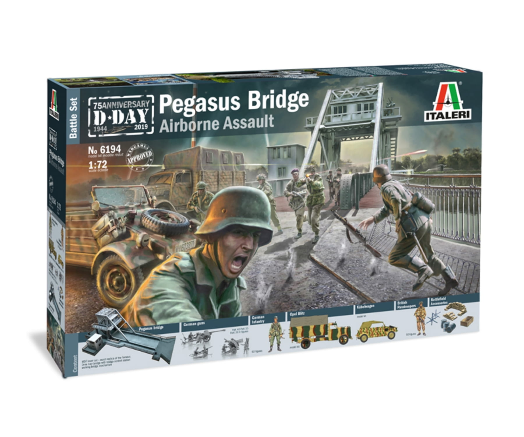 Italeri 1:72 Battle Set "Pegasus Bridge" Plastik Modellbau Bausatz