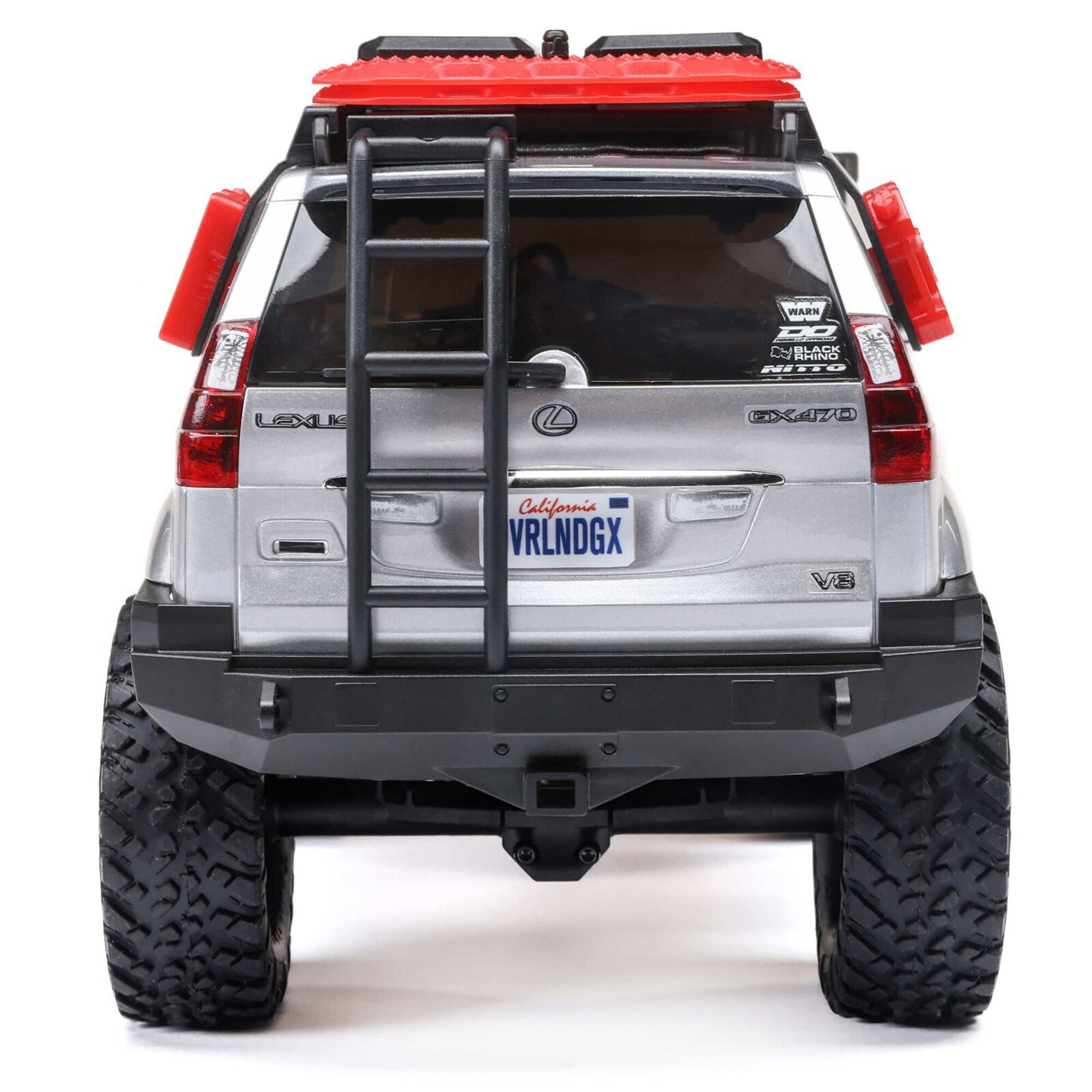 Axial SCX24 Lexus GX 470 1_24 4X4 Crawler RTR Modell mit Akku und Ladegeraet Silber