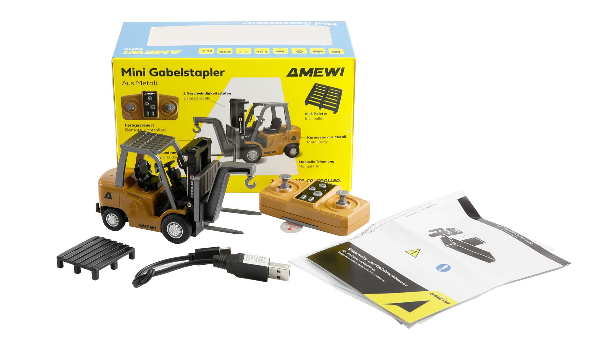 Amewi Mini Gabelstapler aus Metall 8-Kanal 1_64 RTR RC Spielzeug - Art_-Nr. 22715