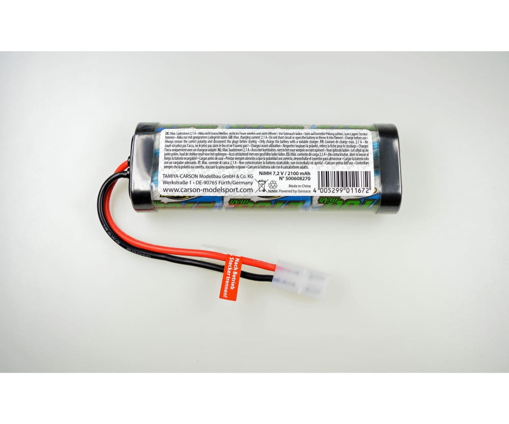 Carson 7,2V 2100mAh NiMH Race Akku Tamiya Stecker