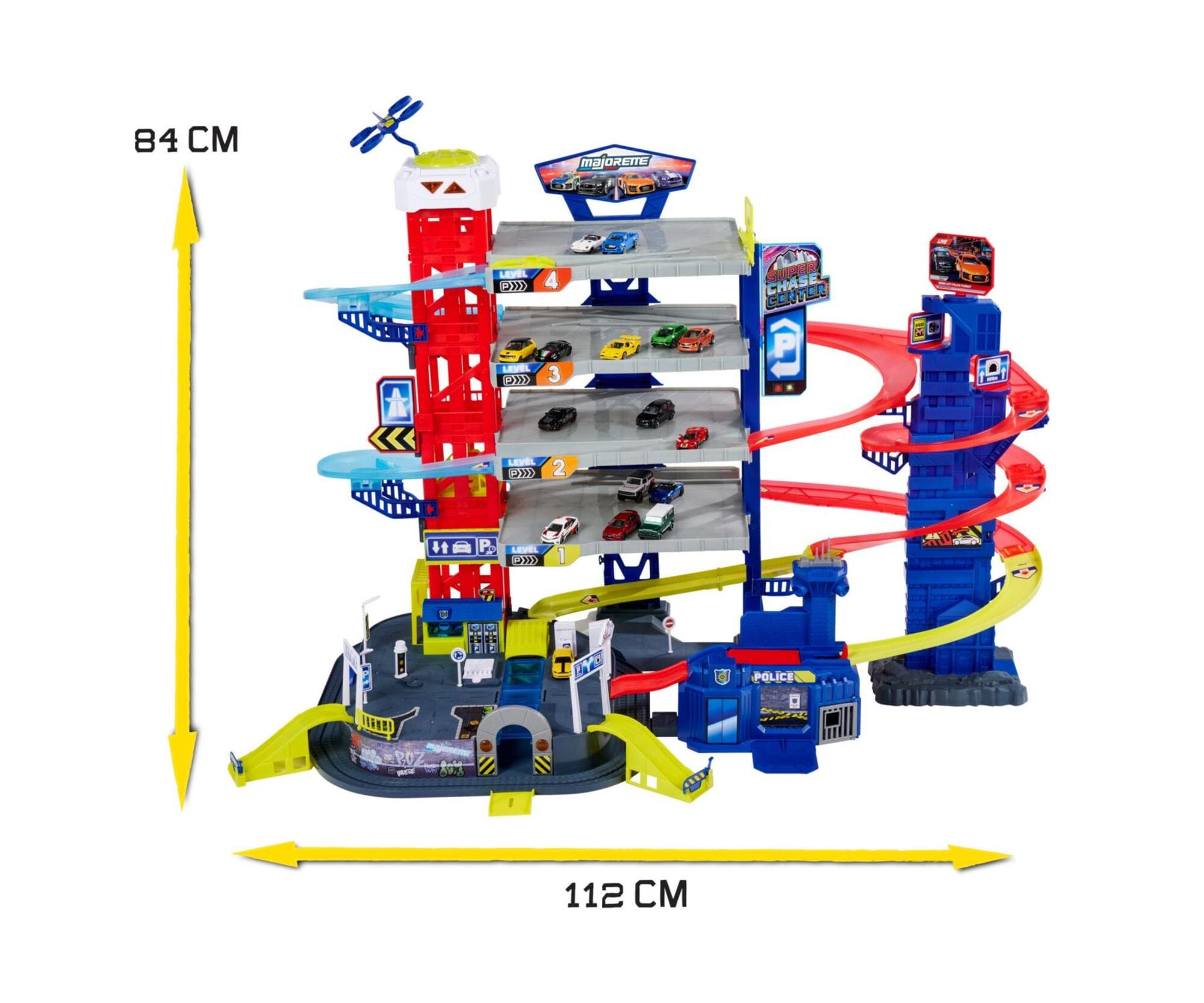 Majorette Super Chase Center XXL-Spielgarage mit Fahrzeugen_