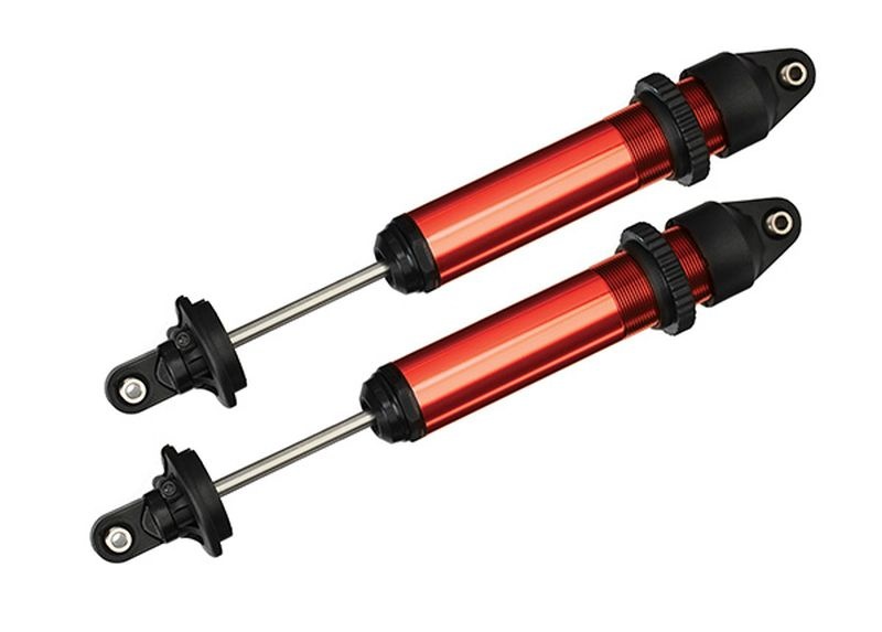 Traxxas Daempfer_ GTX_ Alu_ rot-eloxiert _kpl. montiert ohne Federn_ - RC-Zubehoer