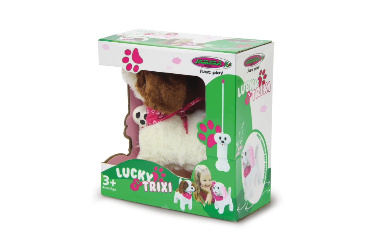 Jamara Lucky RC Plüschhund Weiß/Braun 27MHz