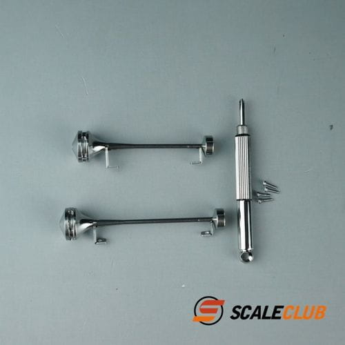 ScaleClub 1:14/1:16 Signalhörner Paar lang und kurz aus V2A