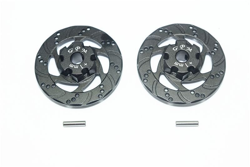 GPM Alu Hex-Adapter mit Bremsscheibe _1mm schwarz fuer Traxxas UDR - RC-Zubehoer