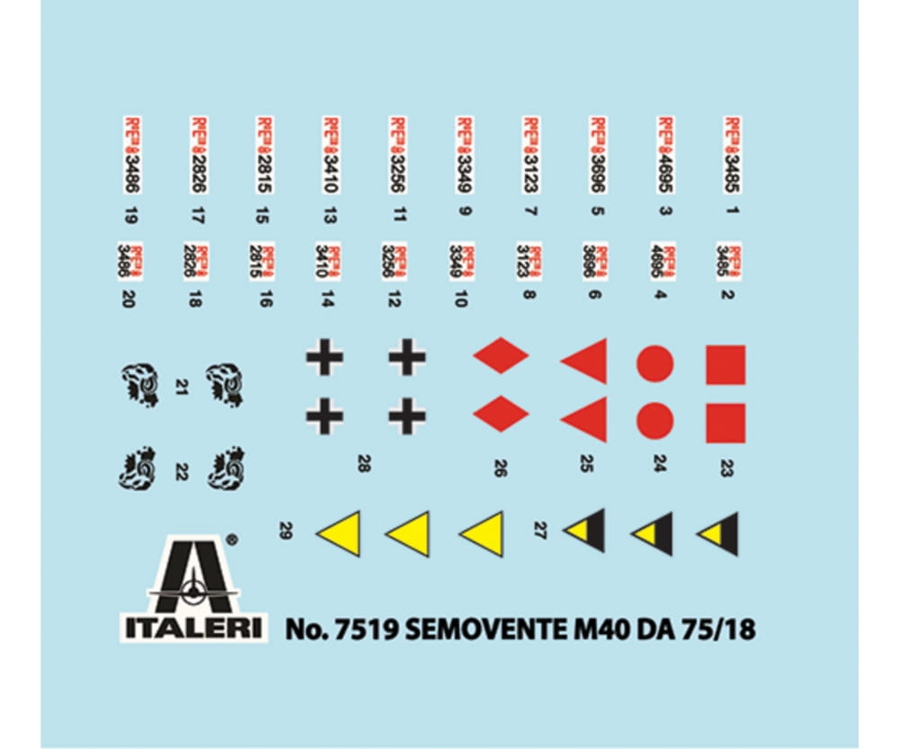 Italeri 1:72 Semovente M40 da 75/18, 2 pcs