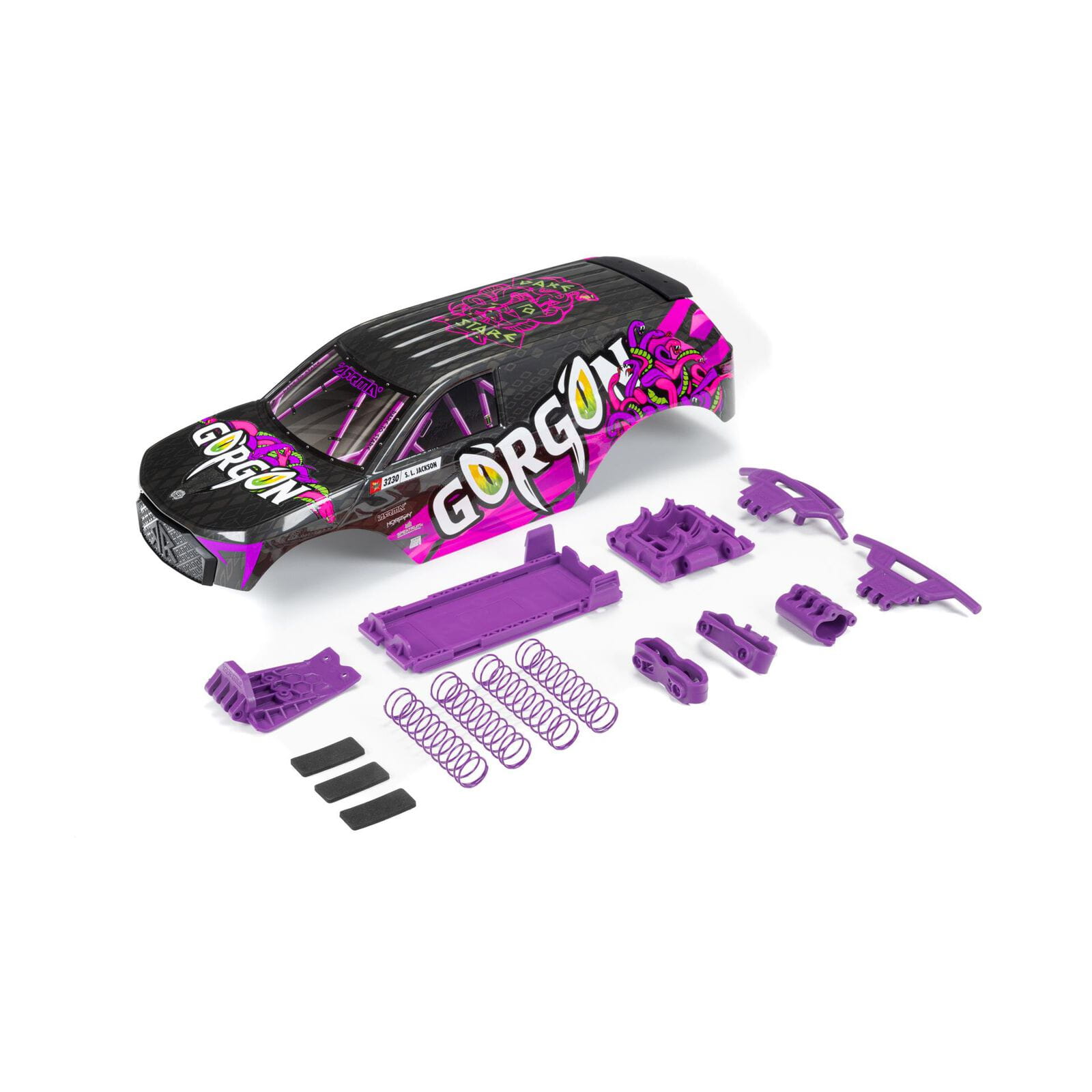 Arrma GORGON Karosserie Set Lackiert Decaled Purple - RC-Zubehoer