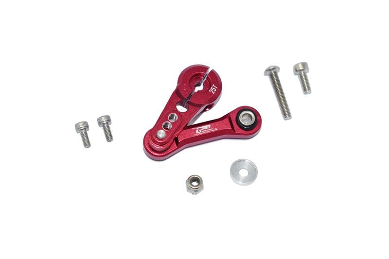 GPM Alu Servohorn 25T mit Lenkstange rot fuer ARRMA Kraton_ Outcast_ Mojave_ Notor_ Infra_ Limitl 6s 
