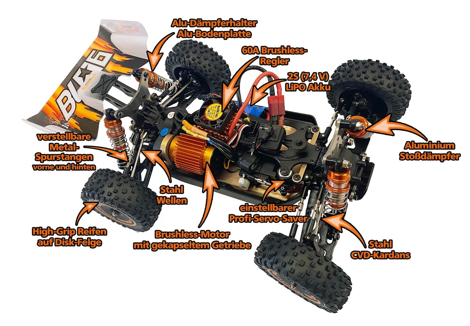 DF Models RC Buggy BL06 Brushless 1:14 RTR