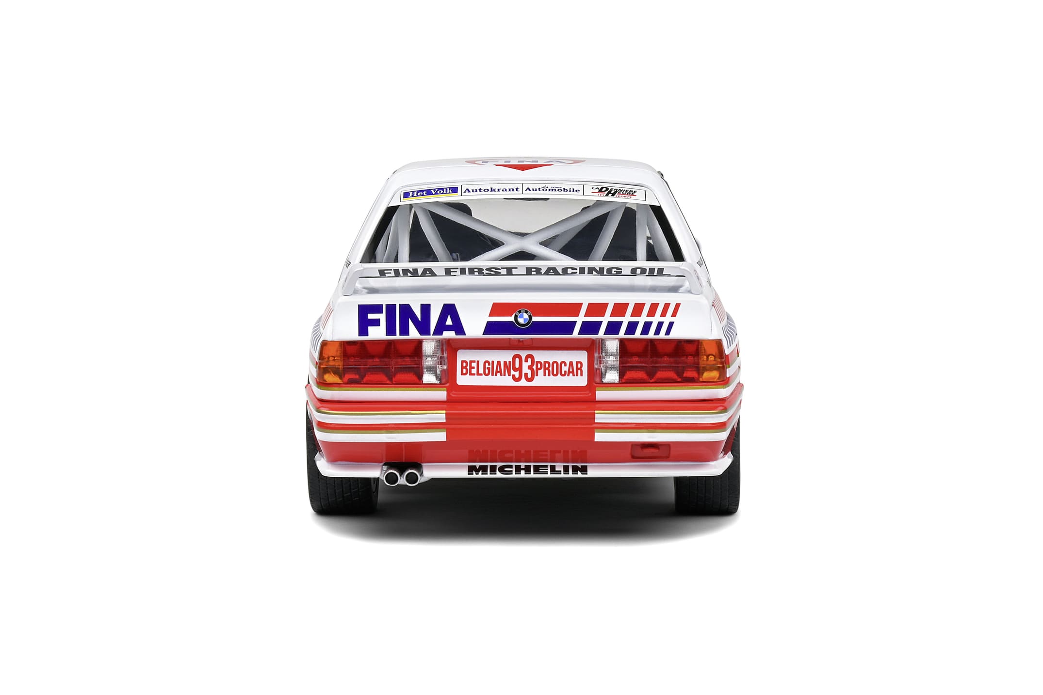 Solido 1_18 BMW E30 M3 #14 Belgium Procar 1993 Weiss Modellauto Detailgetreue Nachbildung