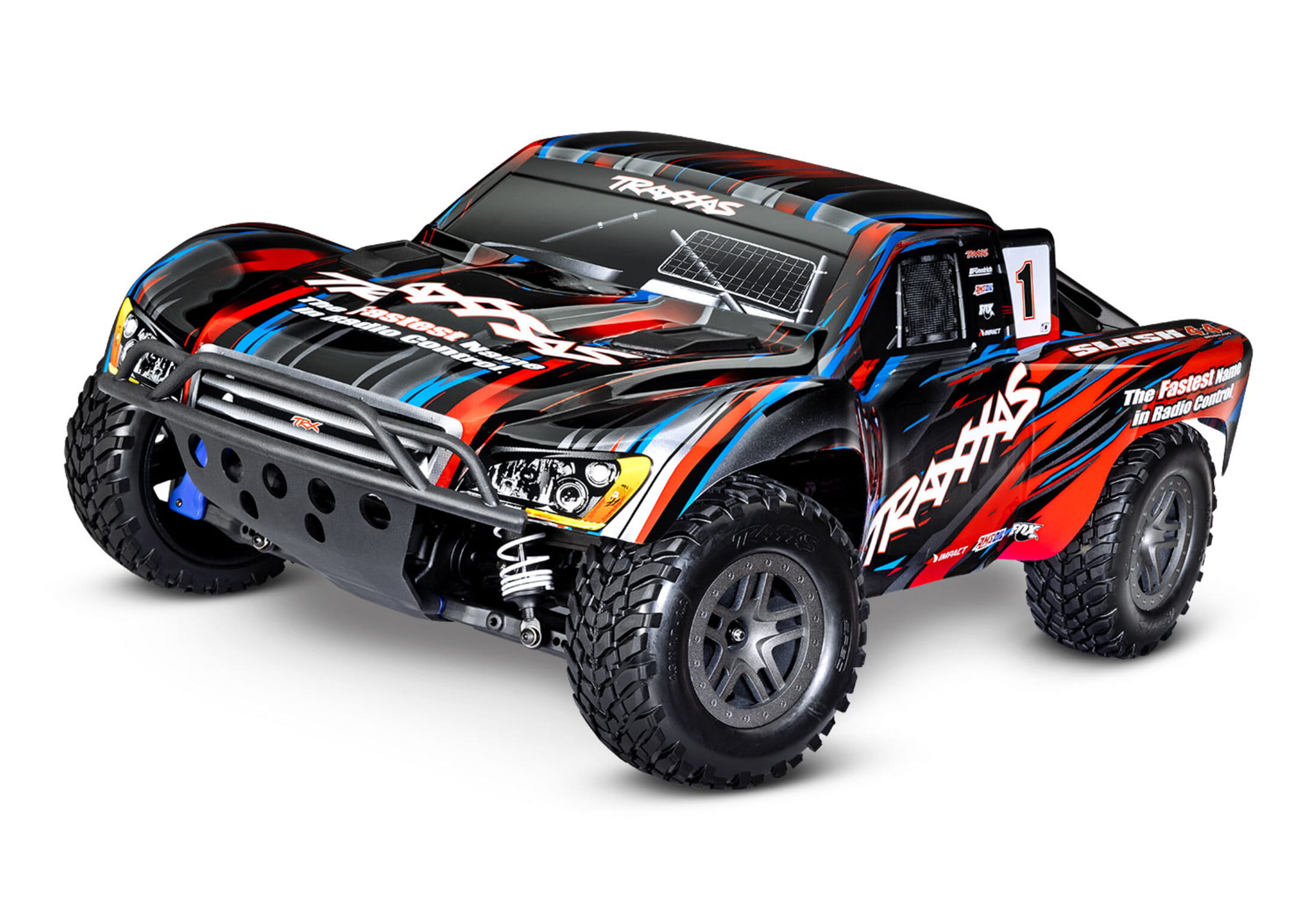 Traxxas RC Slash 4x4 Brushless 2S Short Course RTR Rot 1:10