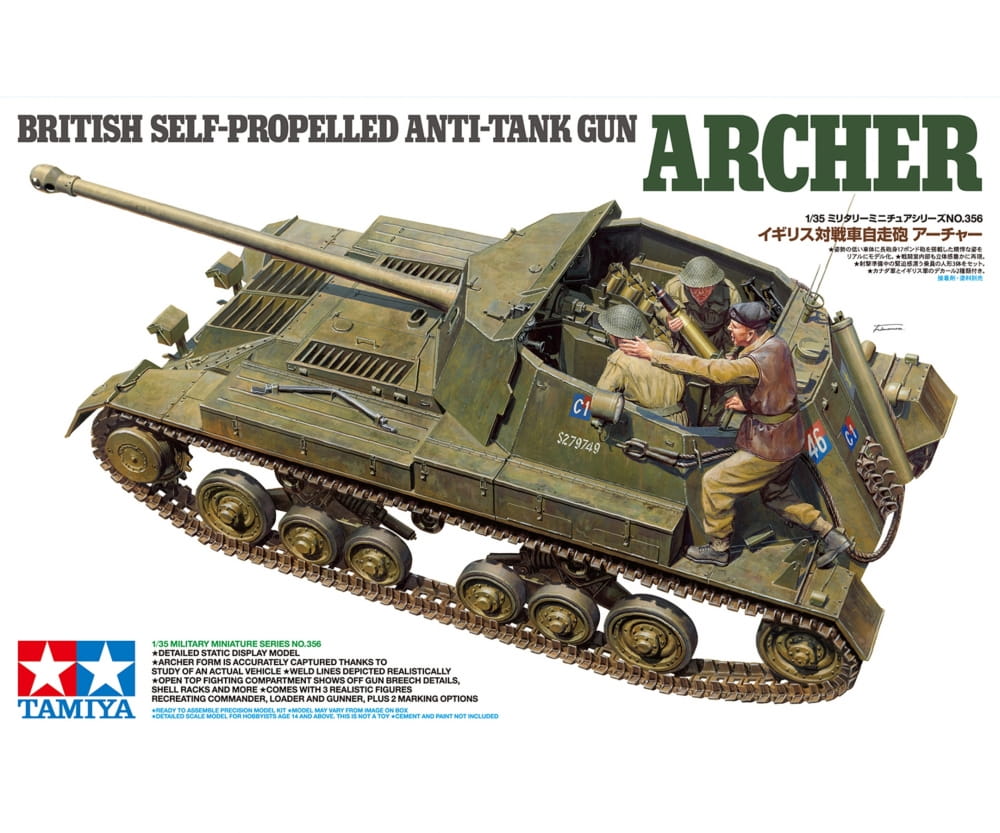 Tamiya 1_35 Archer 17pdr - Britischer Jagdpanzer WWII Modell Tamiya 1_35 Britischer Jagdpanzer Archer 17pdr. Modellbausatz_