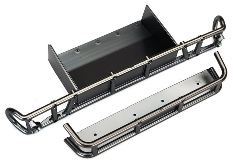 Traxxas Bumper_Extension hinten _satin schwarz chrome-plated_ - RC-Zubehoer