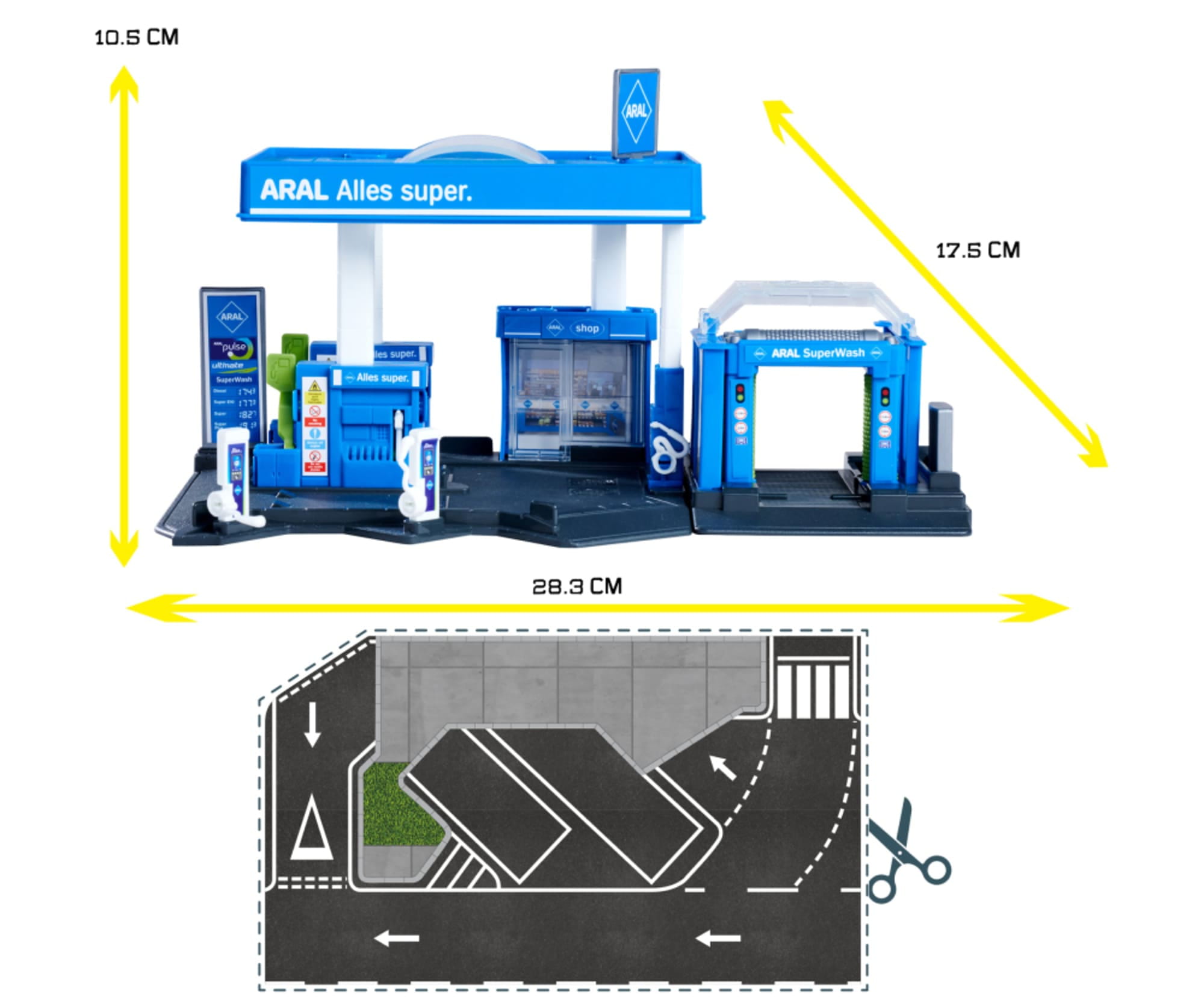 Majorette Petrol Station Aral _ 1 Fahrzeug - RC-Zubehoer
