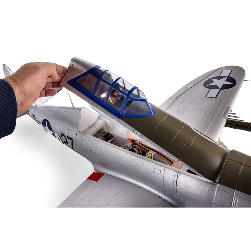 E-flite P-47 Razorback 1.2m RC Flugzeug BNF Basic mit AS3X _ SAFE Select - RC-Zubehoer