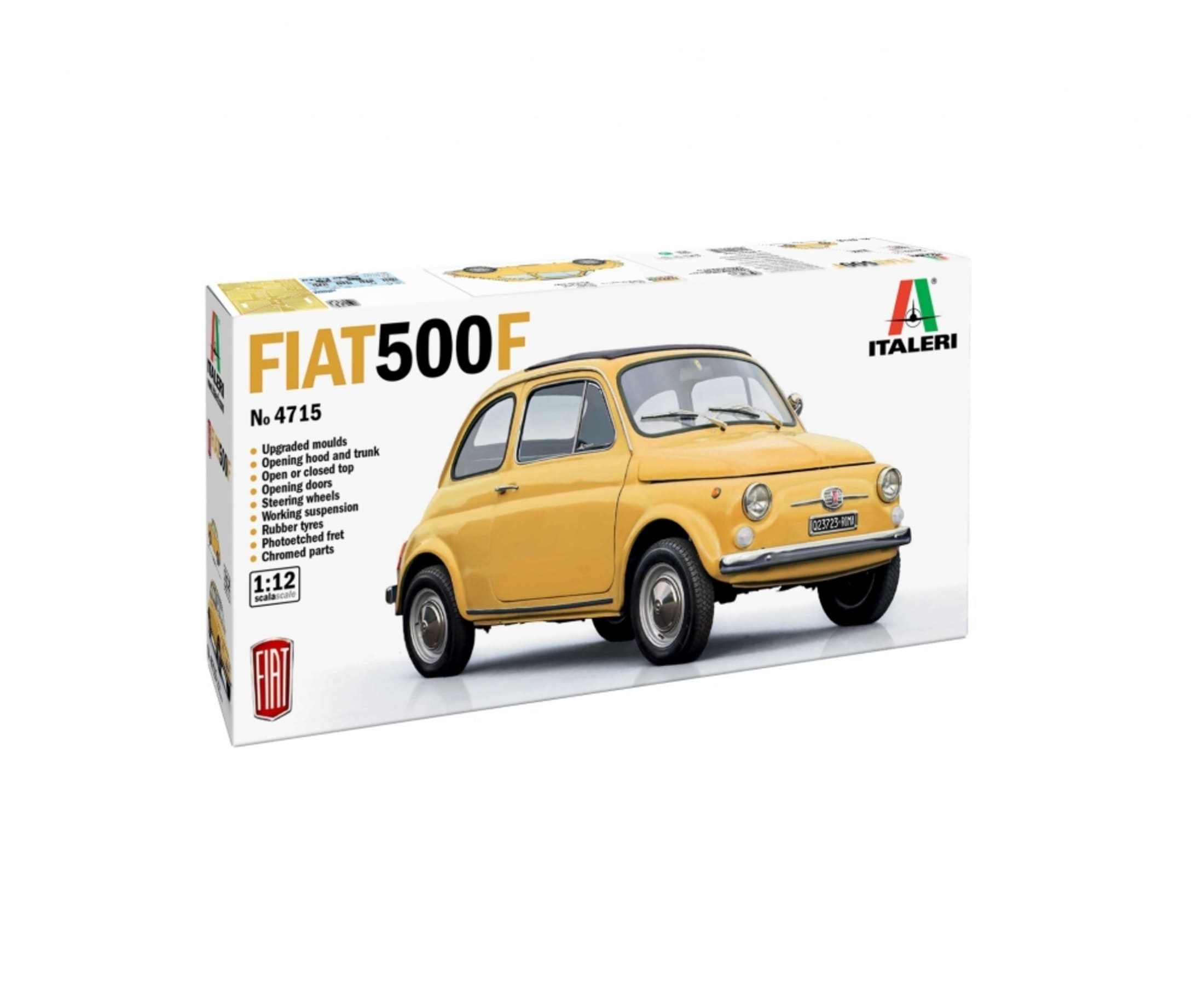 Italeri 1_12 Fiat 500 F Upgraded Edition Plastik Modellbausatz - RC-Zubehoer