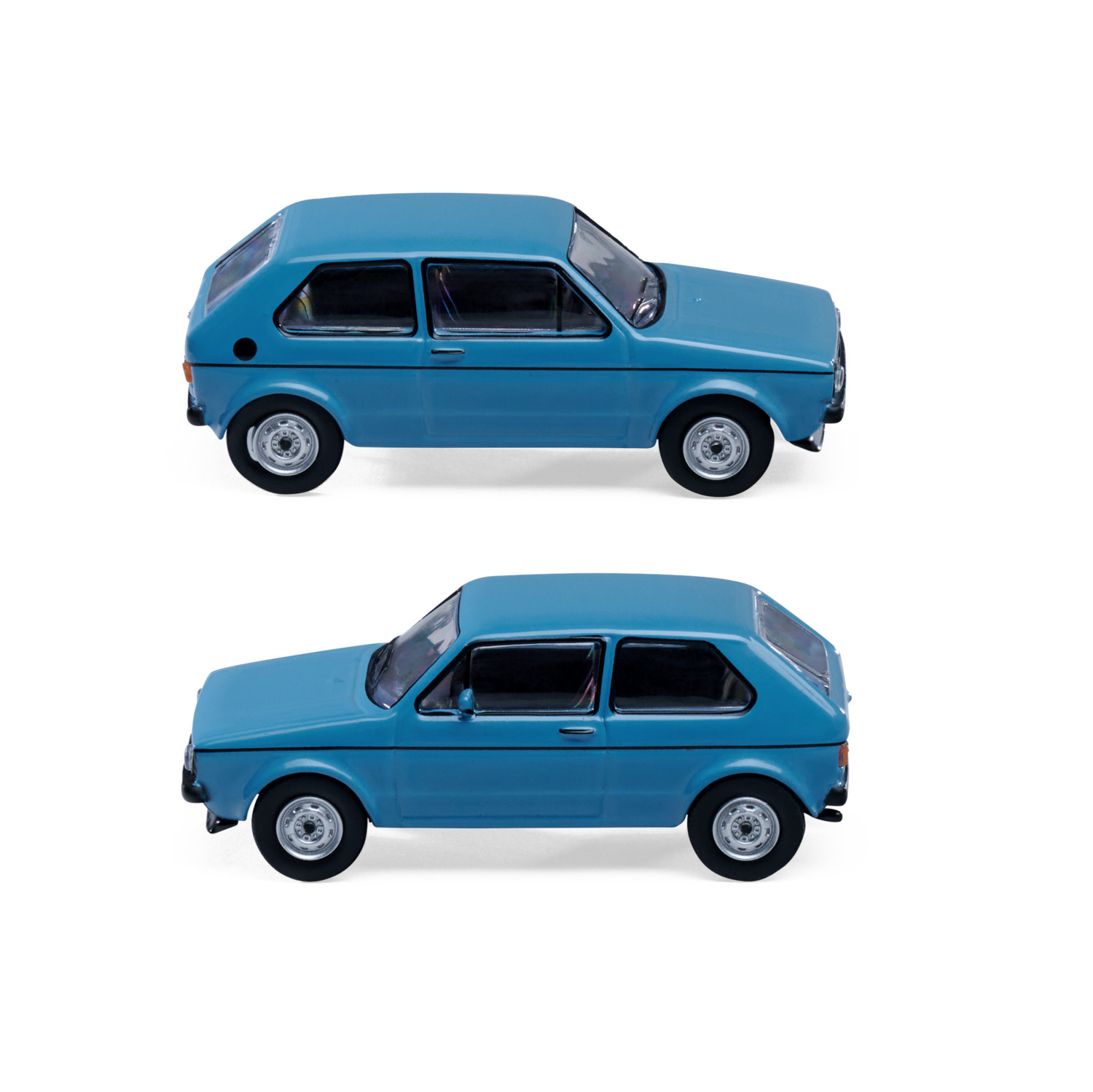 Schuco 1_64 VW Golf I Blau Standmodell