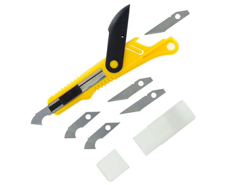 Krick Kunststoff Ritzmesser + 5 Ersatzklingen